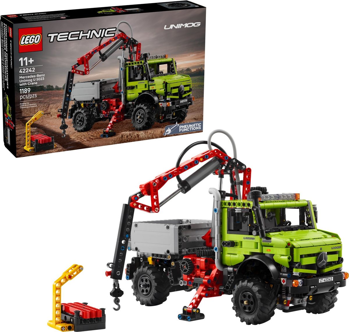 賓士 Unimog U 5023 和起重機