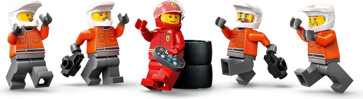 F1維修站、維修人員和Ferrari 汽車
